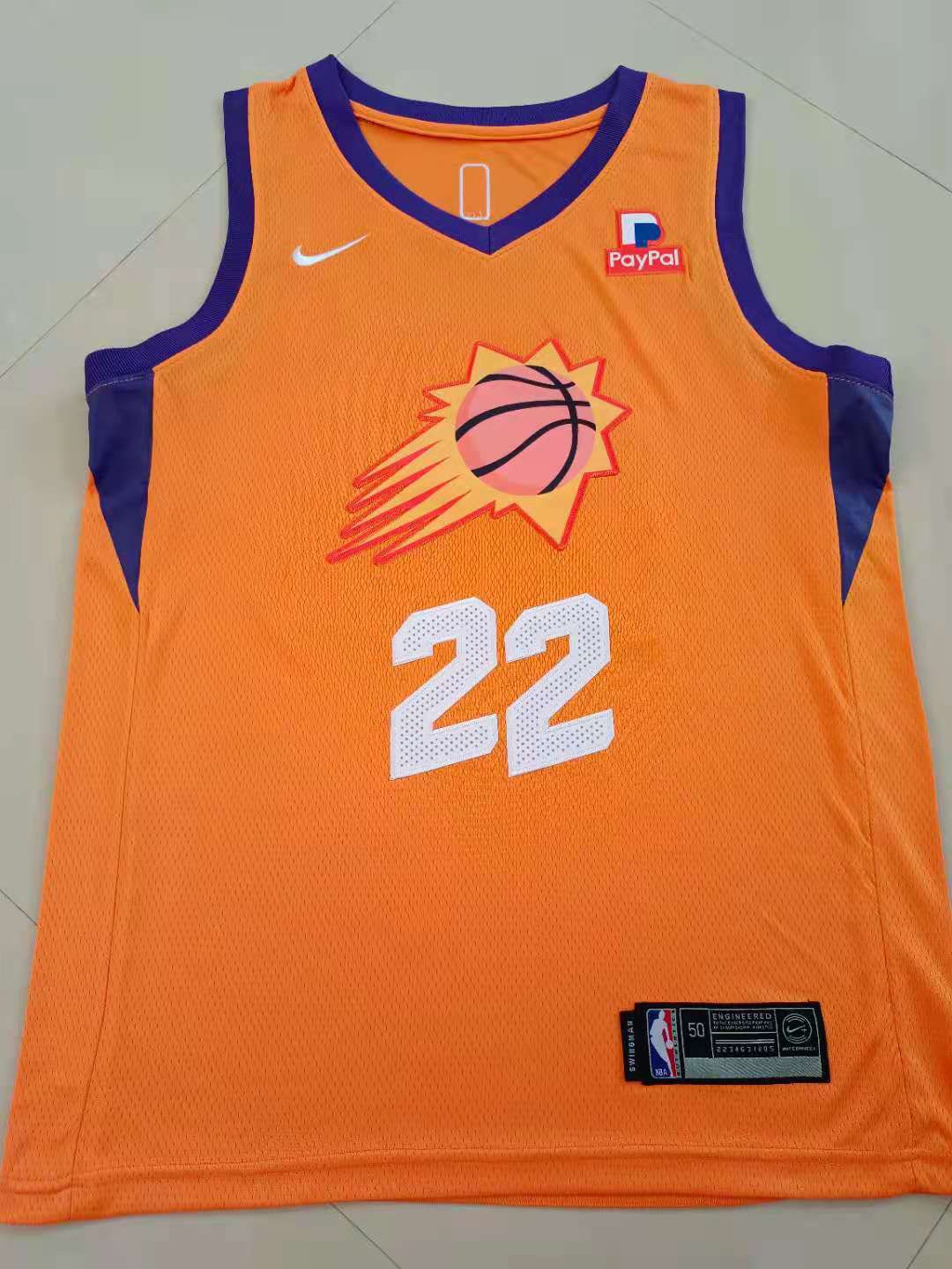 Cheap Men Phoenix Suns 22 Ayton Orange Game Nike 2021 NBA Jerseys